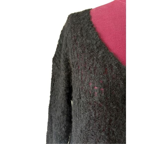 RAG & BONE FREDA ALPACA BLEND V NECK SWEATER size S Small Black Relaxed - Picture 10 of 10